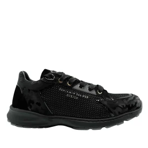 Black Reflective Camouflage Sneakers