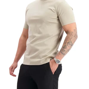 Mercerised T-shirt Beige