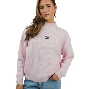 Mockneck Badge Sweater