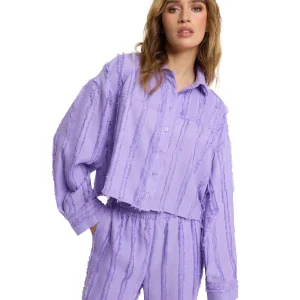 Oversized Cropped Saden Blouse