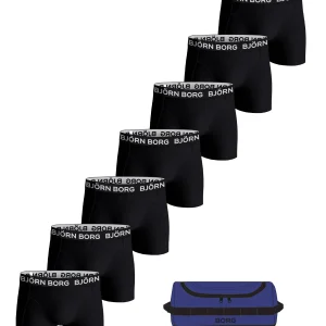 Cotton Stretch Boxers + Wash Bag 7 Pack