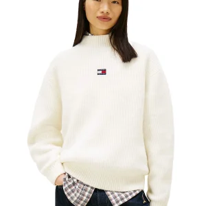 Mockneck Badge Sweater