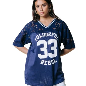 Tayla 33 Lace Mesh Football T-Shirt
