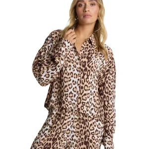 Woven Animal Crepe Blouse