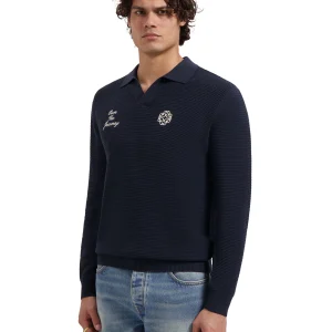 Embroidered Braided Polo