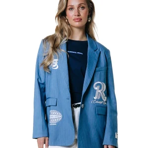 Jesra Pinstripe Melange Single Breasted Blazer