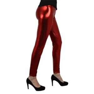 Legging Metallic Rood