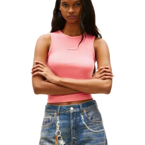 Slim Script Label Tank Top