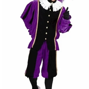 Piet Polyester A Paars-Zwart