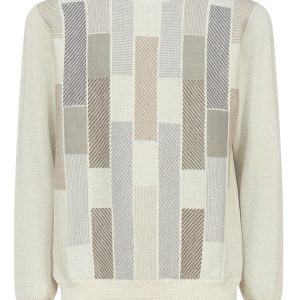 Montechiaro Trui met Suède Stukken Ecru.