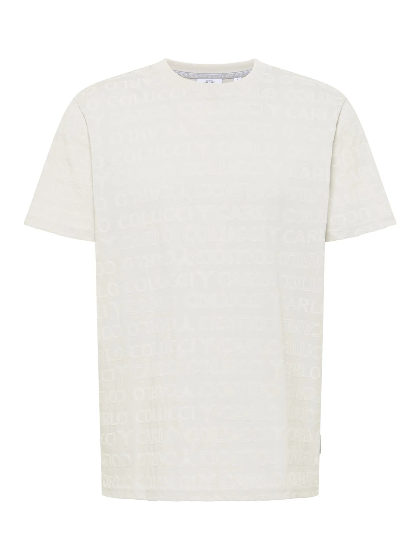 Carlo Colucci T-shirt met Flok-Monogram Zwart en Zilver - Afbeelding 7