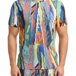 CARLO COLUCCI T-SHIRT MET BREIPRINT.