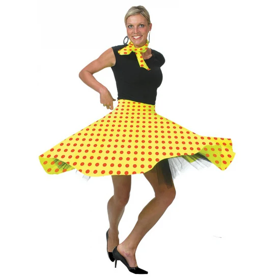 Rock and Roll Rok en Shawl Geel - Afbeelding 3