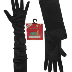 Lange zwarte handschoenen 56 cm