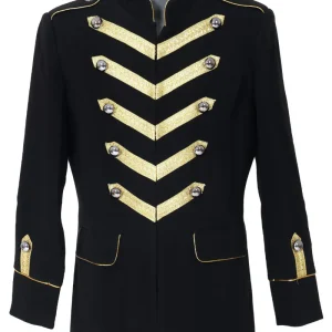 Luxe Zwarte Carnavalsjas Heren | Goudgalon | Oeteldonkstijl