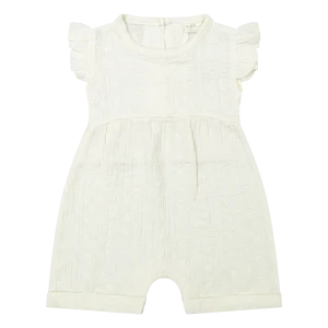 Riffle Amsterdam - Boxpak suit Ginny ss woven white embroidery