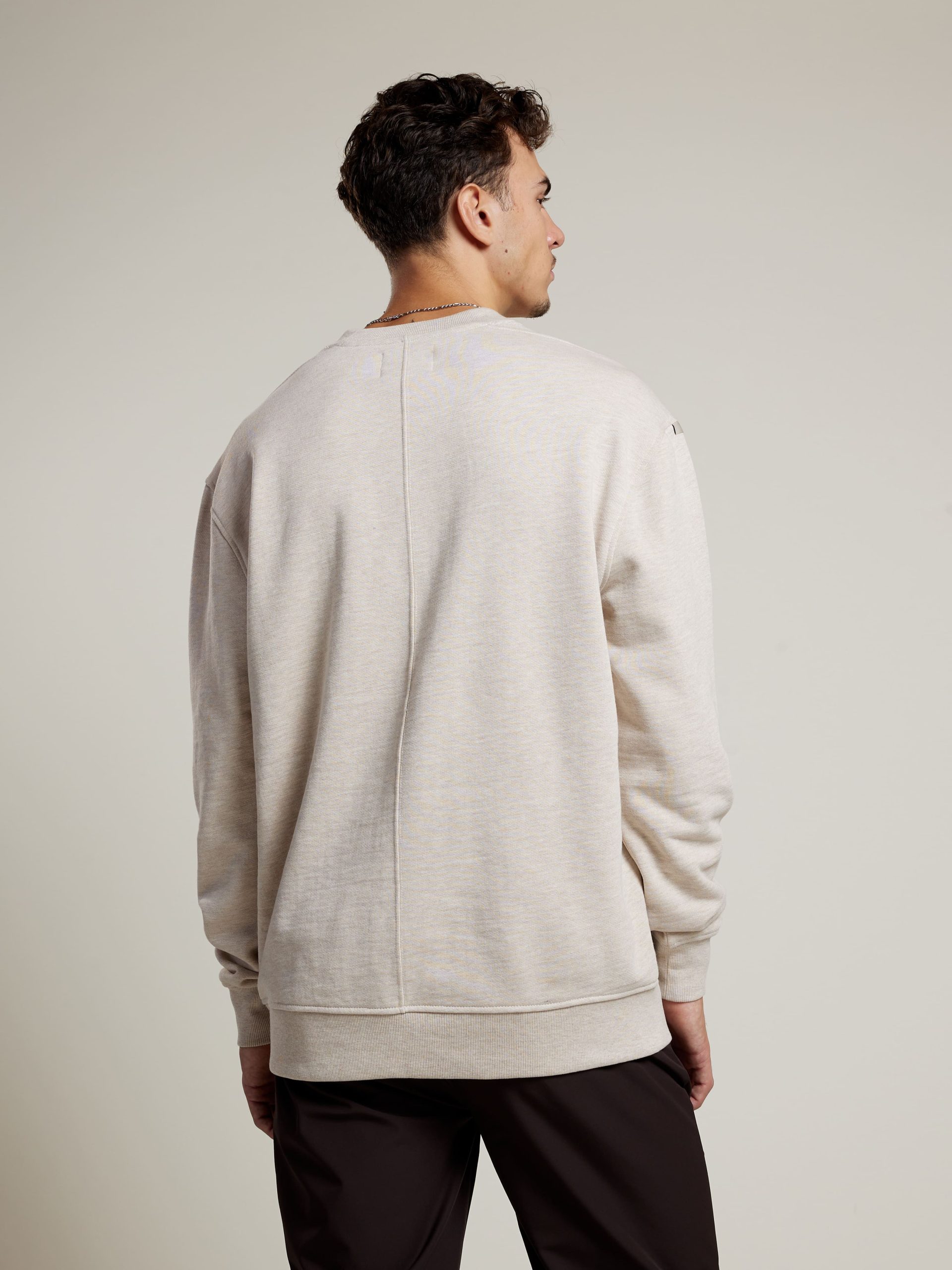 AEDEN ROMEO GEWATTEERD SWEATER BEIGE - Afbeelding 4
