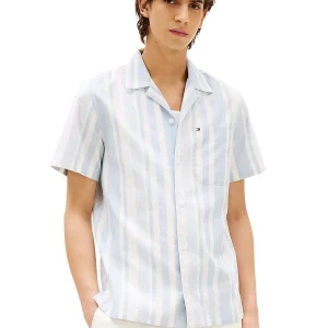 Striped Camp Collar T-Shirt