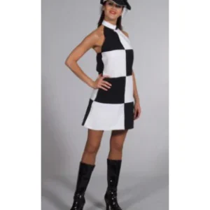 Discojurk zwart / wit