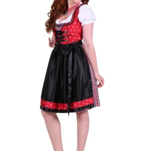 Dirndl Jurk Sarah Rood-Zwart