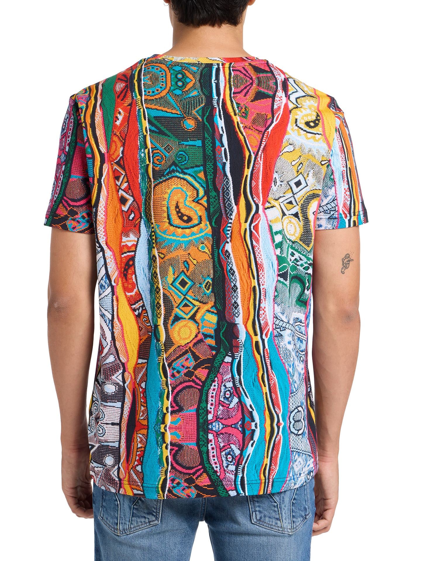 Carlo Colucci T-Shirt Veelkleurig met Allover Print. - Afbeelding 5