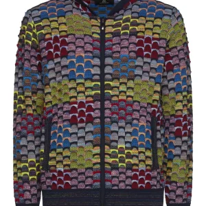 Montechiaro vest driedimensionale effecten en ritssluiting Veelkleurig