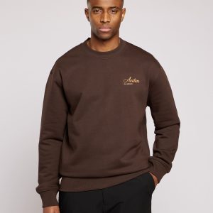 AEDEN SOLAN GEWATTEERDE TRUI BRUIN.