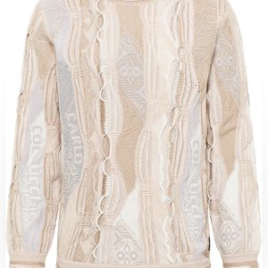 CARLO COLUCCI GEBREIDEN TRUI BEIGE ZAND.
