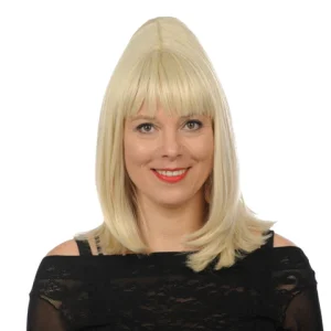 Cilla pruik blond, luxe 50's / 60's