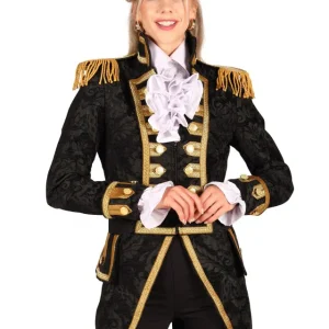 Jas Nelson Brocaat Dames Zwart