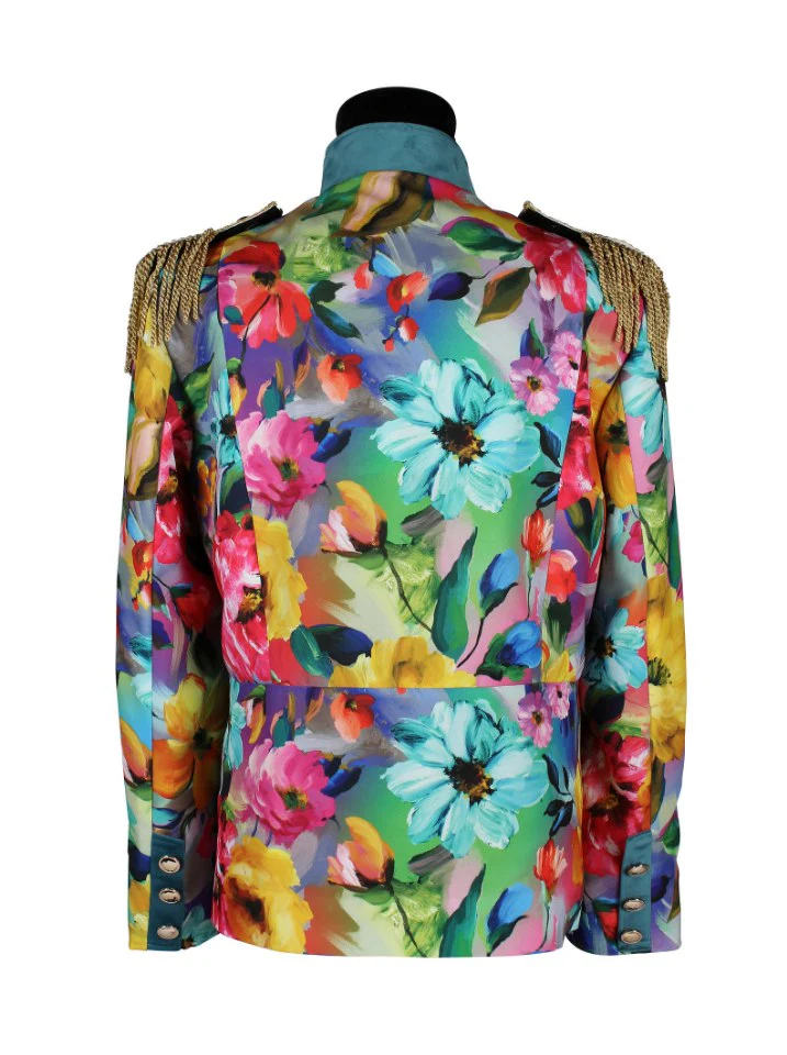 Heren Carnavalsjas Colour King Flower - Afbeelding 6