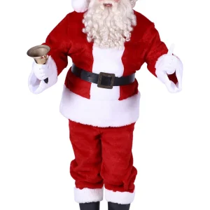 Kerstmanpak polyesterfluweel luxe