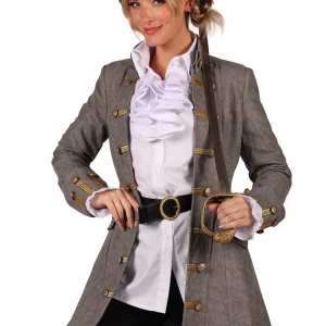 Jas dame Anne Bonny Grijs | Piraat