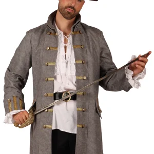 Jas heer Long John Grijs | Piraat