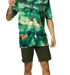 Hawaii Blouse Zomer Groen Toppers Model