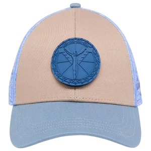 Carlo Colucci Baseball Cap Beige Blauw.
