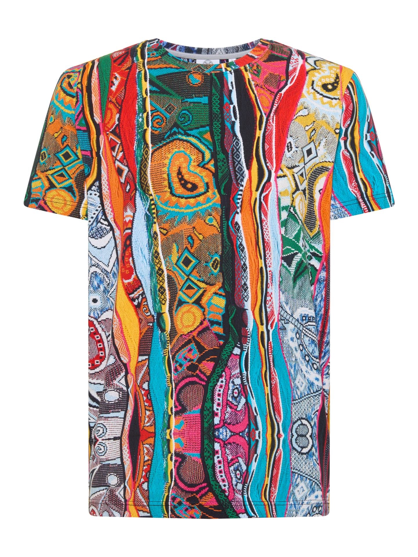 Carlo Colucci T-Shirt Veelkleurig met Allover Print. - Afbeelding 3