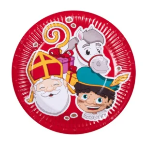 Papieren bordjes Sinterklaas 10st