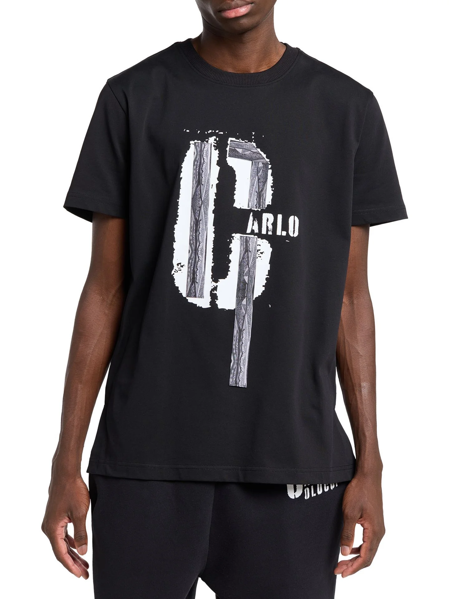 CARLO COLUCCI TAPES T-SHIRT BLACK.