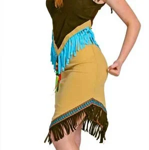 Indianenjurk Vrouw met Haarband en Veer