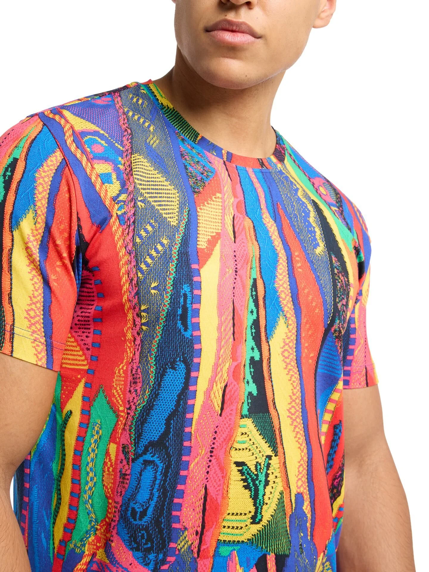 CARLO COLUCCI T-SHIRT MET BREIPRINT KLEURRIJK. - Afbeelding 5