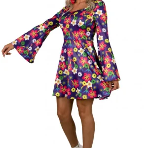 Flower Power Bloemenjurkje Paars