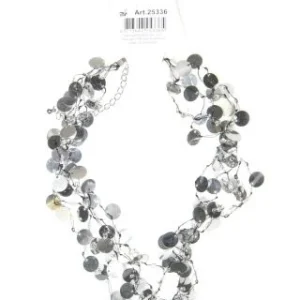 Pailletten Halsketting Zilver