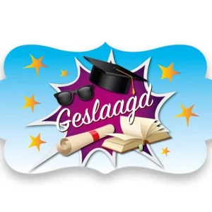 Feestbord Hoera Geslaagd