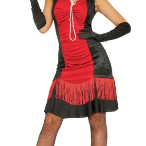 Charleston Jurk Rood met haarband