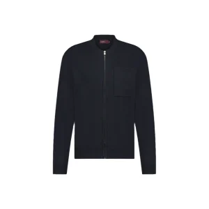 Aeden Zev Oversized vest met rits Donker Blauw