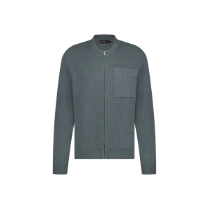 AEDEN ZEV Oversized Vest met rits Grijs/Blauw