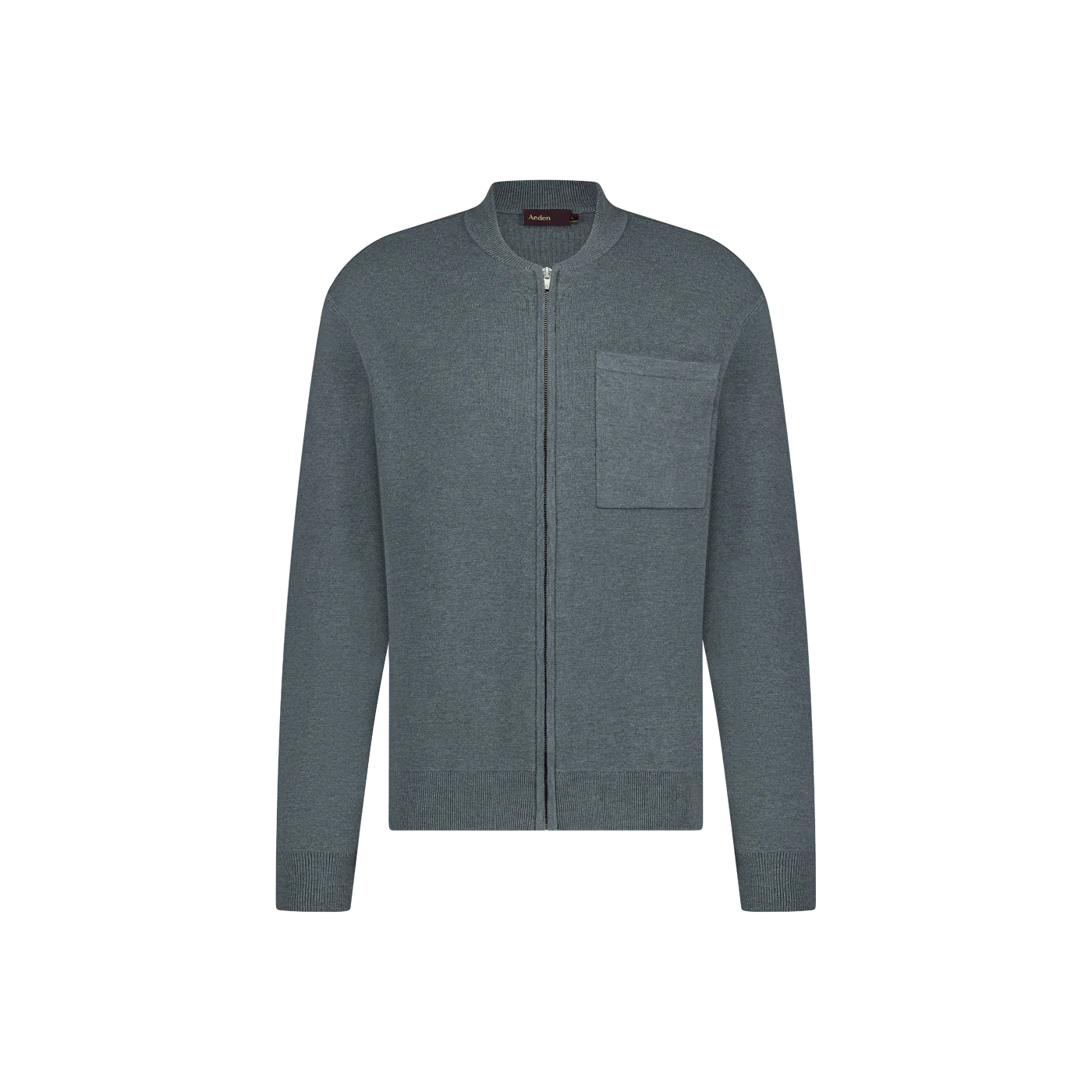 AEDEN ZEV Oversized Vest met rits Grijs/Blauw