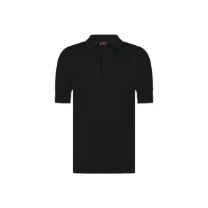 Aeden Nicko Knit Polo Zwart.