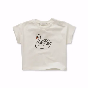 Sproet & Sprout - Baby T-shirt Swan Off-white